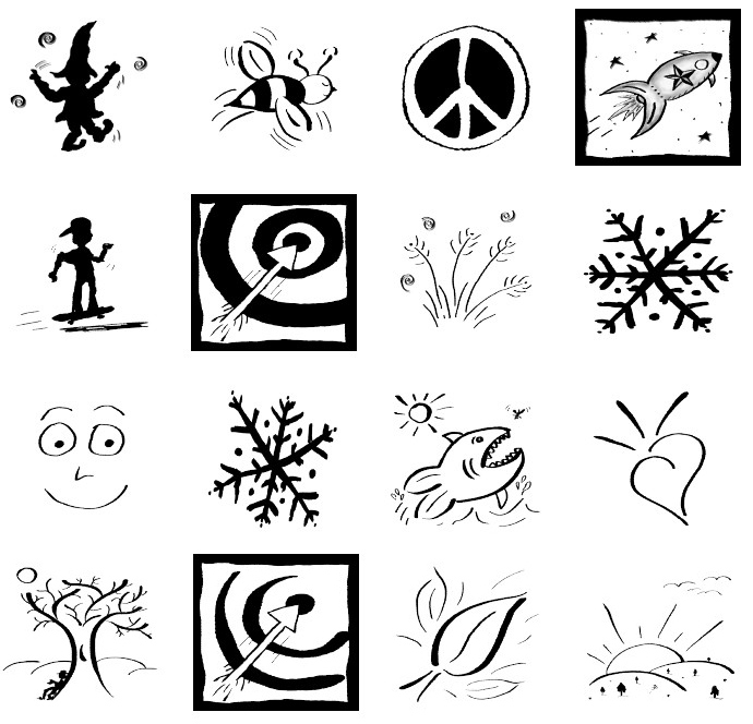 Black and White Playgarden Doodles Designs